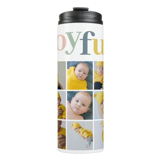 コラージュ写真 |カラフル楽しい休日の贈り物 タンブラー (正面)