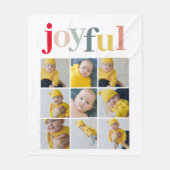 コラージュ写真 |カラフル楽しい休日の贈り物 フリースブランケット (正面)