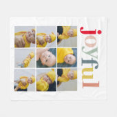 コラージュ写真 |カラフル楽しい休日の贈り物 フリースブランケット (正面(横))