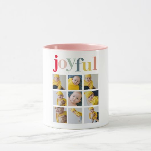 コラージュ写真 |カラフル楽しい休日の贈り物 マグカップ (中央)