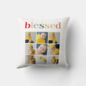 コラージュ写真 カラフル賛美祝 クッション (裏面)