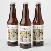 コラージュ写真 カラフル賛美祝 ビールラベル (ボトル)