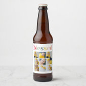 コラージュ写真 カラフル賛美祝 ビールラベル (正面)