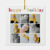 コラージュ写真 |ハッカラフルプホリデー セラミックオーナメント (裏面)