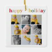 コラージュ写真 |ハッカラフルプホリデー セラミックオーナメント (正面)