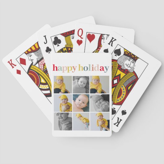 コラージュ写真 |ハッカラフルプホリデー トランプ (裏面)