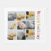 コラージュ写真 |ハッカラフルプホリデー フリースブランケット (正面(横))