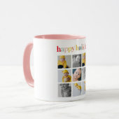 コラージュ写真 |ハッカラフルプホリデー マグカップ (正面左)