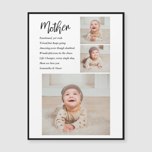 コラージュ写真&マ最高のザー引用文ラブギフト (正面)