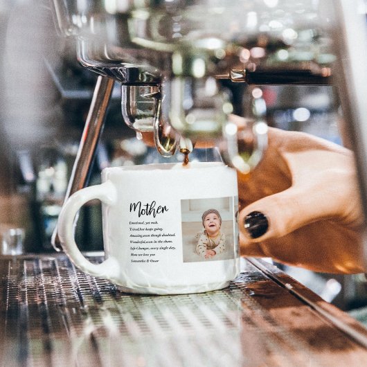 コラージュ写真&マ最高のザー引用文ラブギフト エスプレッソカップ