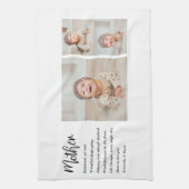 コラージュ写真&マ最高のザー引用文ラブギフト キッチンタオル (縦)