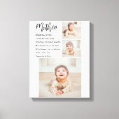 コラージュ写真&マ最高のザー引用文ラブギフト キャンバスプリント (正面)