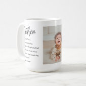 コラージュ写真&マ最高のザー引用文ラブギフト コーヒーマグカップ (正面左)