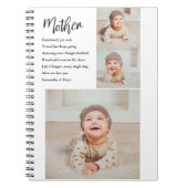 コラージュ写真&マ最高のザー引用文ラブギフト ノートブック (正面)