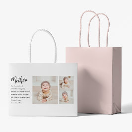 コラージュ写真&マ最高のザー引用文ラブギフト ラージペーパーバッグ