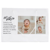 コラージュ写真&マ最高のザー引用文ラブギフト ラージペーパーバッグ (裏面)