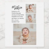 コラージュ写真&マ最高のザー引用文ラブギフト ワインラベル (シングルラベル)