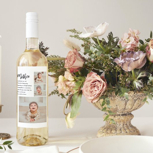 コラージュ写真&マ最高のザー引用文ラブギフト ワインラベル