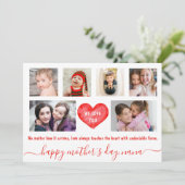 コラージュ写真| 母の日おめでとう| 6枚の写真 シーズンカード (スタンド正面)