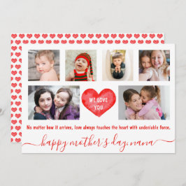 コラージュ写真| 母の日おめでとう| 6枚の写真 シーズンカード