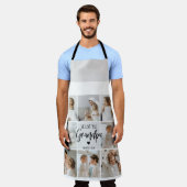 コラージュ写真 |私たちはおじいちゃんギフトを愛している エプロン (着用した状態)