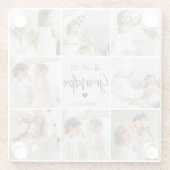 コラージュ写真 |私たちはおじいちゃんギフトを愛している ガラスコースター (裏面)