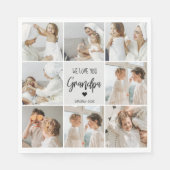コラージュ写真 |私たちはおじいちゃんギフトを愛している スタンダードランチョンナプキン (正面)