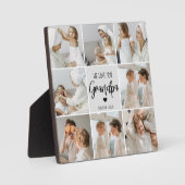 コラージュ写真 |私たちはおじいちゃんギフトを愛している フォトプラーク (正面)