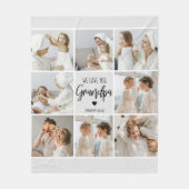 コラージュ写真 |私たちはおじいちゃんギフトを愛している フリースブランケット (正面)