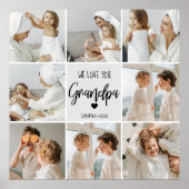 コラージュ写真 |私たちはおじいちゃんギフトを愛している ポスター (正面)