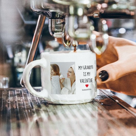 コラージュ写真 |私のおじいちゃんは私のバレンタインのギフトだ エスプレッソカップ