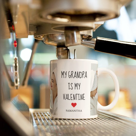 コラージュ写真 |私のおじいちゃんは私のバレンタインのギフトだ コーヒーマグカップ