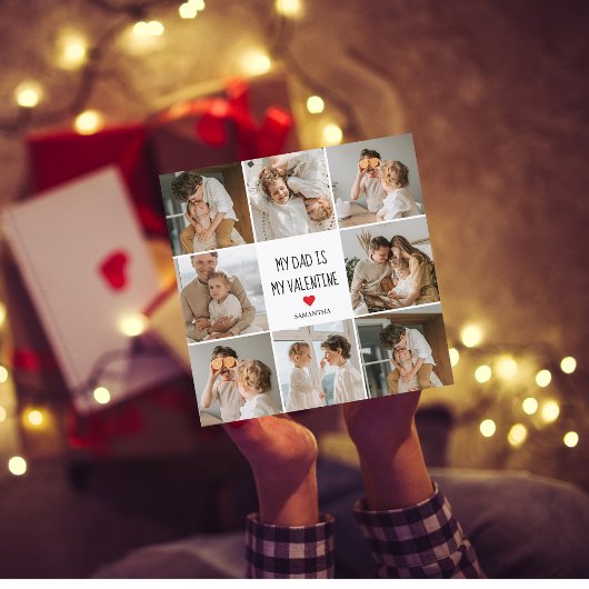 コラージュ写真 |私のパパは私のバレンタインデー