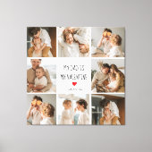 コラージュ写真 |私のパパは私のバレンタインデー キャンバスプリント (正面)