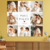 コラージュ写真 |私のパパは私のバレンタインデー キャンバスプリント (インサイチュ (リビング))