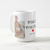 コラージュ写真 |私のパパは私のバレンタインデー コーヒーマグカップ (正面左)