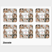 コラージュ写真 |私のパパは私のバレンタインデー スクエアシール (シート)