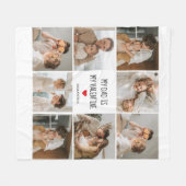 コラージュ写真 |私のパパは私のバレンタインデー フリースブランケット (正面(横))