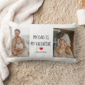 コラージュ写真 |私のパパは私のバレンタインデー ランバークッション (ブランケット)