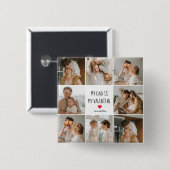 コラージュ写真 |私のパパは私のバレンタインデー 缶バッジ (正面&裏面)