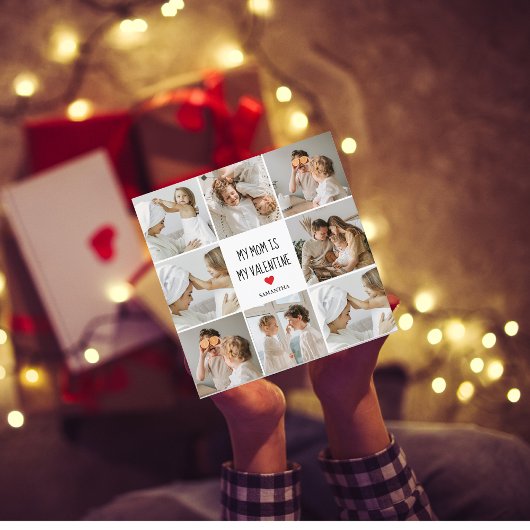 コラージュ写真 |私の母は私のバレンタインデーである