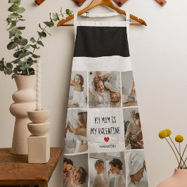 コラージュ写真 |私の母は私のバレンタインデーである エプロン
