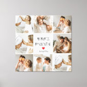コラージュ写真 |私の母は私のバレンタインデーである キャンバスプリント (正面)