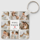 コラージュ写真 |私の母は私のバレンタインデーである キーホルダー (裏面)