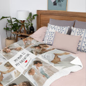 コラージュ写真 |私の母は私のバレンタインデーである フリースブランケット