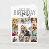 コラージュ写真Any Ageハッピーバースデー カード (正面)
