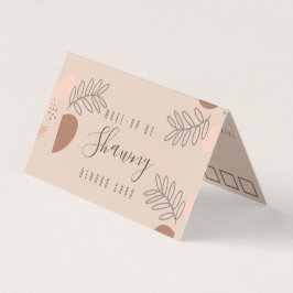 コラージュ土調メイクアップアーティストサロン報酬 名刺