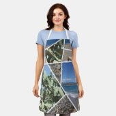 コラージュ地中海のデザイン エプロン (着用した状態)