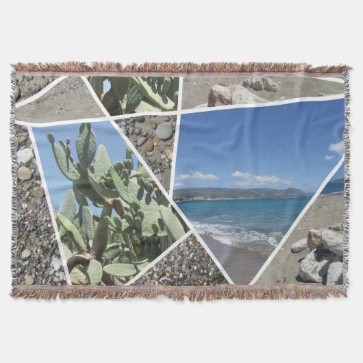 コラージュ地中海のデザイン スローブランケット (正面)