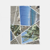 コラージュ地中海のデザイン フリースブランケット (正面)